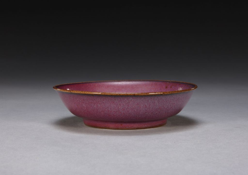 图片[1]-Imitation Jun rose purple glaze plate-China Archive